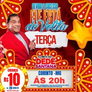 Ingresso Illusion Circus | Corinto - MG | 25/11/2025 - Terça-Feira