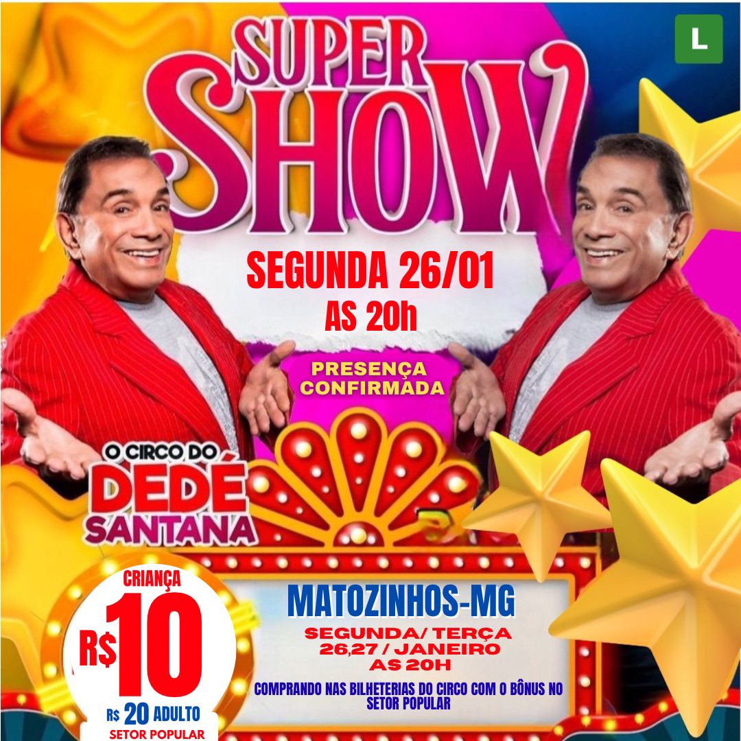 Ingresso Illusion Circus | Matozinhos – MG | 27/01/2026 – Terça-Feira 20:00hs
