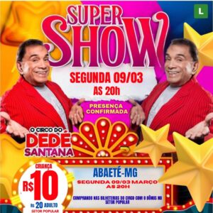 Ingresso Illusion Circus | Abaeté - MG | 09/03/2026 - Segunda-Feira 20:00hs